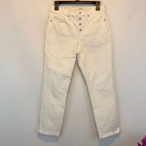 Universal Thread High Rise Straight White Pants Size 6/28